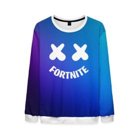 Мужской свитшот 3D с принтом FORTNITE x MARSHMELLO в Курске, 100% полиэстер с мягким внутренним слоем | круглый вырез горловины, мягкая резинка на манжетах и поясе, свободная посадка по фигуре | Тематика изображения на принте: 2019 | armor | armour | cybersport | esport | fortnite | game | llama | logo | броня | игра | киберспорт | лама | фиолетовый | фирменные цвета | фортнайт