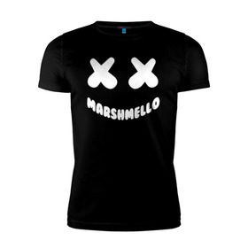Мужская футболка премиум с принтом MARSHMELLO в Курске, 92% хлопок, 8% лайкра | приталенный силуэт, круглый вырез ворота, длина до линии бедра, короткий рукав | 