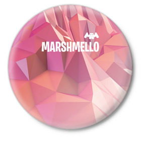 Значок с принтом Marshmello в Курске,  металл | круглая форма, металлическая застежка в виде булавки | chris comstock | electronic | joytime iii | marshmallow | marshmello | клубная | маршмелло | маршмеллоу | электронная музыка