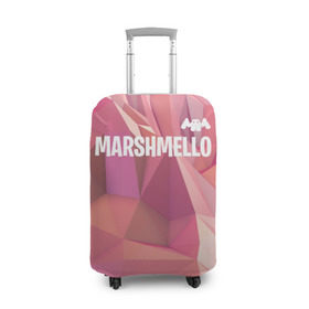 Чехол для чемодана 3D с принтом Marshmello в Курске, 86% полиэфир, 14% спандекс | двустороннее нанесение принта, прорези для ручек и колес | chris comstock | electronic | joytime iii | marshmallow | marshmello | клубная | маршмелло | маршмеллоу | электронная музыка