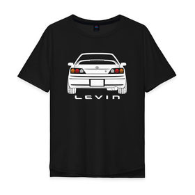 Мужская футболка хлопок Oversize с принтом Toyota Levin AE111 в Курске, 100% хлопок | свободный крой, круглый ворот, “спинка” длиннее передней части | 