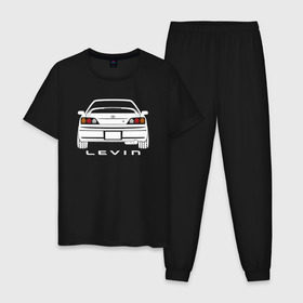 Мужская пижама хлопок с принтом Toyota Levin AE111 в Курске, 100% хлопок | брюки и футболка прямого кроя, без карманов, на брюках мягкая резинка на поясе и по низу штанин
 | Тематика изображения на принте: 