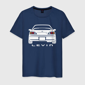 Мужская футболка хлопок с принтом Toyota Levin AE111 в Курске, 100% хлопок | прямой крой, круглый вырез горловины, длина до линии бедер, слегка спущенное плечо. | Тематика изображения на принте: 