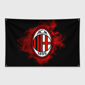 Флаг-баннер с принтом Милан в Курске, 100% полиэстер | размер 67 х 109 см, плотность ткани — 95 г/м2; по краям флага есть четыре люверса для крепления | ac milan | diavolo | milan | rossoneri | дьяволы | италия | красно чёрные | милан | серия а | форма | футбол | футболист | футбольная | футбольный клуб