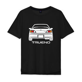 Мужская футболка хлопок Oversize с принтом Toyota Trueno AE111 в Курске, 100% хлопок | свободный крой, круглый ворот, “спинка” длиннее передней части | ae111 | toyota | toyota ae111 | toyota trueno ae111 | trueno | trueno ae111