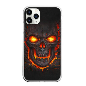 Чехол для iPhone 11 Pro матовый с принтом Skull Lava в Курске, Силикон |  | Тематика изображения на принте: dead | demon | devil | executioner | metal | punisher | rap | rock | satan | skull | swag | каратель | метал | палач | рок | скелет | череп