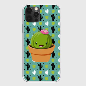 Чехол для iPhone 12 Pro Max с принтом Милый няшный кактус в Курске, Силикон |  | веселый кактус | зеленый | иголки | кактусы | колючий | летний | лето | милый | настроение | няшный | прикольный | радостный | счастье | цветок | цветы | эмоции