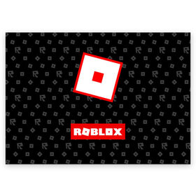 Поздравительная открытка с принтом ROBLOX в Курске, 100% бумага | плотность бумаги 280 г/м2, матовая, на обратной стороне линовка и место для марки
 | game | gamer | logo | minecraft | roblox | simulator | игра | конструктор | лого | симулятор | строительство | фигура