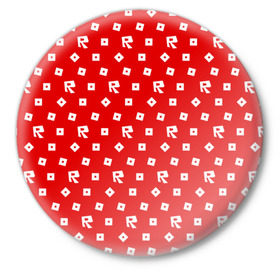 Значок с принтом ROBLOX в Курске,  металл | круглая форма, металлическая застежка в виде булавки | Тематика изображения на принте: game | gamer | logo | minecraft | roblox | simulator | игра | конструктор | лого | симулятор | строительство | фигура