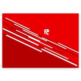 Поздравительная открытка с принтом ROBLOX в Курске, 100% бумага | плотность бумаги 280 г/м2, матовая, на обратной стороне линовка и место для марки
 | game | gamer | logo | minecraft | roblox | simulator | игра | конструктор | лого | симулятор | строительство | фигура