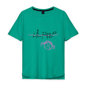 Мужская футболка хлопок Oversize с принтом Lil Peep в Курске, 100% хлопок | свободный крой, круглый ворот, “спинка” длиннее передней части | gustav | lo fi | runaway | густав | лил | пип | пост эмо | реп | хип хоп | эмо рэп