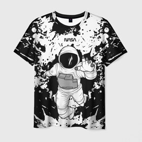 Мужская футболка 3D с принтом NASA в Курске, 100% полиэфир | прямой крой, круглый вырез горловины, длина до линии бедер | nasa | астронавт | звезды | земля | космонавт | космос | луна | марс | наса | планета | роскосмос | созвездие | шатл