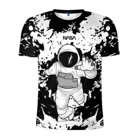 Мужская футболка 3D спортивная с принтом NASA в Курске, 100% полиэстер с улучшенными характеристиками | приталенный силуэт, круглая горловина, широкие плечи, сужается к линии бедра | Тематика изображения на принте: nasa | астронавт | звезды | земля | космонавт | космос | луна | марс | наса | планета | роскосмос | созвездие | шатл