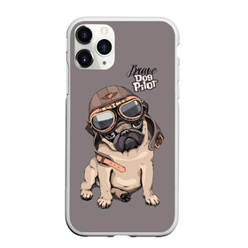 Чехол для iPhone 11 Pro матовый с принтом Brave dog pilot в Курске, Силикон |  | animal | beautiful | brave | childish | cute | dog | emblem | helmet | homemade | kid | pilot | pug | белый | детский | домашнее | животное | красивый | лётчик | малыш | милый | мопс | надпись | очки | пилот | рисунок | собака | текст | фон | хр