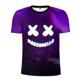 Мужская футболка 3D спортивная с принтом MARSHMELLO GLITCH в Курске, 100% полиэстер с улучшенными характеристиками | приталенный силуэт, круглая горловина, широкие плечи, сужается к линии бедра | dj | marshmello | usa | америка | клубная музыка | маршмелло | музыка | музыкант