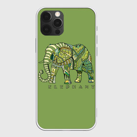 Чехол для iPhone 12 Pro Max с принтом Elephant в Курске, Силикон |  | african | animal | backgr | big | drawing | elephant | ethnic | flowers | graphics | heavy | ornament | pattern | trunk | tusks | wild | африканский | бивни | большой | графика | дикий | животное | зелёный | орнамент | рисунок | слон | тяжёлый | узор | фо