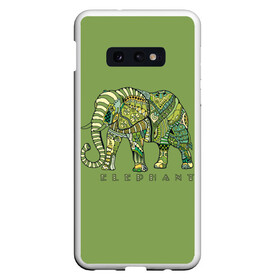 Чехол для Samsung S10E с принтом Elephant в Курске, Силикон | Область печати: задняя сторона чехла, без боковых панелей | african | animal | backgr | big | drawing | elephant | ethnic | flowers | graphics | heavy | ornament | pattern | trunk | tusks | wild | африканский | бивни | большой | графика | дикий | животное | зелёный | орнамент | рисунок | слон | тяжёлый | узор | фо