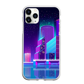 Чехол для iPhone 11 Pro матовый с принтом Neon Nights в Курске, Силикон |  | city | neon синтвейв | retrowave | synthwave | горо | неон | ночь | ретровейв