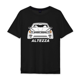 Мужская футболка хлопок Oversize с принтом Toyota Altezza в Курске, 100% хлопок | свободный крой, круглый ворот, “спинка” длиннее передней части | Тематика изображения на принте: altezza | toyota | toyota altezza