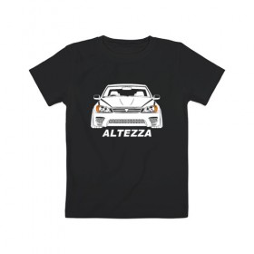 Детская футболка хлопок с принтом Toyota Altezza в Курске, 100% хлопок | круглый вырез горловины, полуприлегающий силуэт, длина до линии бедер | altezza | toyota | toyota altezza