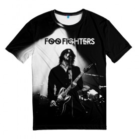 Мужская футболка 3D с принтом Foo Fighters в Курске, 100% полиэфир | прямой крой, круглый вырез горловины, длина до линии бедер | foo fighters | nirvana | альтернативный рок | группы | дейв грол | музыка | постгранж | рок | хард рок