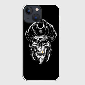 Чехол для iPhone 13 mini с принтом Пиратский череп в Курске,  |  | dead | demon | devil | executioner | metal | pirat | punisher | rap | rock | satan | sea | skull | swag | каратель | метал | море | океан | палач | пират | рок | скелет | череп