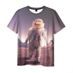 Мужская футболка 3D с принтом На Марсе в Курске, 100% полиэфир | прямой крой, круглый вырез горловины, длина до линии бедер | Тематика изображения на принте: big | арт | крупные арты | крупные принты | сумасшедшие арты