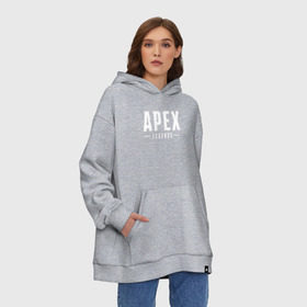 Худи SuperOversize хлопок с принтом APEX LEGENDS в Курске, 70% хлопок, 30% полиэстер, мягкий начес внутри | карман-кенгуру, эластичная резинка на манжетах и по нижней кромке, двухслойный капюшон
 | apex | apex legends | battle | battle royal | titanfall | апекс | апекс легендс | батл рояль | битва | война | королевская битва