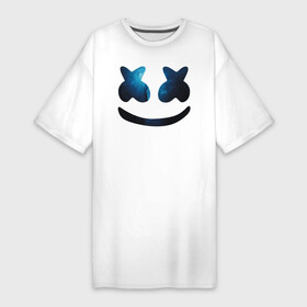 Платье-футболка хлопок с принтом Marshmello в Курске,  |  | chris comstock | electronic | joytime | marshmallow | marshmello | клубная | маршмелло | маршмеллоу | электронная музыка