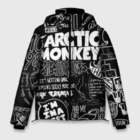 Мужская зимняя куртка 3D с принтом Arctic Monkeys в Курске, верх — 100% полиэстер; подкладка — 100% полиэстер; утеплитель — 100% полиэстер | длина ниже бедра, свободный силуэт Оверсайз. Есть воротник-стойка, отстегивающийся капюшон и ветрозащитная планка. 

Боковые карманы с листочкой на кнопках и внутренний карман на молнии. | Тематика изображения на принте: arctic monkeys | алекс тёрнер | арктик манкиз | группы | джейми кук | инди | музыка | мэтт хелдерс | ник омэлли | постпанк | рок