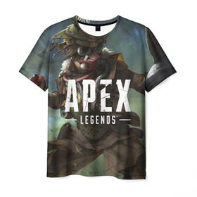Мужская футболка 3D с принтом APEX Legends в Курске, 100% полиэфир | прямой крой, круглый вырез горловины, длина до линии бедер | 2 | 2019 | 3 | apex | game | legends | titanfall | игра | титанфолл
