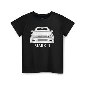 Детская футболка хлопок с принтом Toyota Mark 2 JXZ90 в Курске, 100% хлопок | круглый вырез горловины, полуприлегающий силуэт, длина до линии бедер | jzx90 | mark 2 jzx90 | toyota | toyota mark 2 | toyota mark 2 jzx90