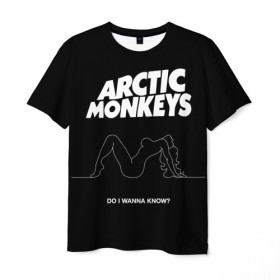 Мужская футболка 3D с принтом Arctic Monkeys в Курске, 100% полиэфир | прямой крой, круглый вырез горловины, длина до линии бедер | arctic monkeys | алекс тёрнер | арктик манкиз | группы | джейми кук | инди | музыка | мэтт хелдерс | ник омэлли | постпанк | рок