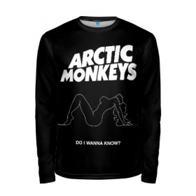 Мужской лонгслив 3D с принтом Arctic Monkeys в Курске, 100% полиэстер | длинные рукава, круглый вырез горловины, полуприлегающий силуэт | arctic monkeys | алекс тёрнер | арктик манкиз | группы | джейми кук | инди | музыка | мэтт хелдерс | ник омэлли | постпанк | рок