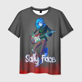 Мужская футболка 3D с принтом Sally Face (8) в Курске, 100% полиэфир | прямой крой, круглый вырез горловины, длина до линии бедер | face | fisher | larry johnson | mask | sally | sally face | sally fisher | демоны | духи | маска | призраки | салли | салли фейс | салли фишер | фейс
