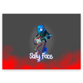 Поздравительная открытка с принтом Sally Face (8) в Курске, 100% бумага | плотность бумаги 280 г/м2, матовая, на обратной стороне линовка и место для марки
 | face | fisher | larry johnson | mask | sally | sally face | sally fisher | демоны | духи | маска | призраки | салли | салли фейс | салли фишер | фейс