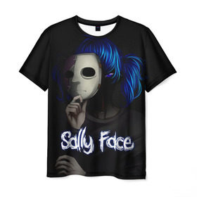 Мужская футболка 3D с принтом Sally Face (9) в Курске, 100% полиэфир | прямой крой, круглый вырез горловины, длина до линии бедер | face | fisher | larry johnson | mask | sally | sally face | sally fisher | демоны | духи | маска | призраки | салли | салли фейс | салли фишер | фейс