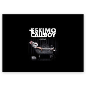 Поздравительная открытка с принтом Eskimo Callboy в Курске, 100% бумага | плотность бумаги 280 г/м2, матовая, на обратной стороне линовка и место для марки
 | Тематика изображения на принте: bury me in vegas | crystals | danskimo | eskimo callboy | sushi | the scene | we are the mess | группы | метал | музыка | рок | эскимо колбой
