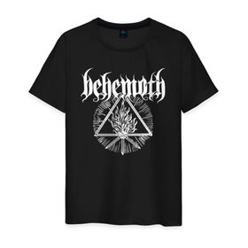 Мужская футболка хлопок с принтом Behemoth в Курске, 100% хлопок | прямой крой, круглый вырез горловины, длина до линии бедер, слегка спущенное плечо. | behemoth | black metal | death metal | inferno | nergal | orion | seth | блэк метал | группы | дэт метал | метал | музыка | рок