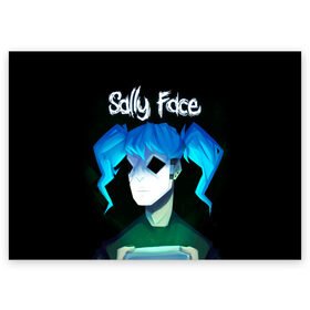 Поздравительная открытка с принтом Sally Face (11) в Курске, 100% бумага | плотность бумаги 280 г/м2, матовая, на обратной стороне линовка и место для марки
 | face | fisher | larry johnson | mask | sally | sally face | sally fisher | демоны | духи | маска | призраки | салли | салли фейс | салли фишер | фейс