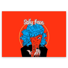 Поздравительная открытка с принтом Sally Face (13) в Курске, 100% бумага | плотность бумаги 280 г/м2, матовая, на обратной стороне линовка и место для марки
 | face | fisher | larry johnson | mask | sally | sally face | sally fisher | демоны | духи | маска | призраки | салли | салли фейс | салли фишер | фейс