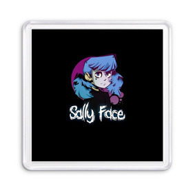 Магнит 55*55 с принтом Sally Face (15) в Курске, Пластик | Размер: 65*65 мм; Размер печати: 55*55 мм | Тематика изображения на принте: face | fisher | larry johnson | mask | sally | sally face | sally fisher | демоны | духи | маска | призраки | салли | салли фейс | салли фишер | фейс