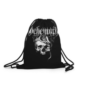 Рюкзак-мешок 3D с принтом Behemoth в Курске, 100% полиэстер | плотность ткани — 200 г/м2, размер — 35 х 45 см; лямки — толстые шнурки, застежка на шнуровке, без карманов и подкладки | behemoth | black metal | death metal | inferno | nergal | orion | seth | блэк метал | группы | дэт метал | метал | музыка | рок