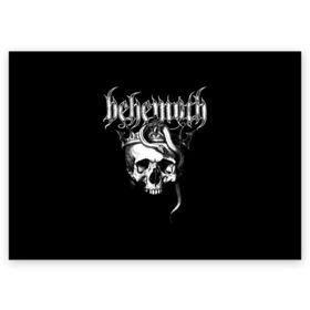 Поздравительная открытка с принтом Behemoth в Курске, 100% бумага | плотность бумаги 280 г/м2, матовая, на обратной стороне линовка и место для марки
 | Тематика изображения на принте: behemoth | black metal | death metal | inferno | nergal | orion | seth | блэк метал | группы | дэт метал | метал | музыка | рок