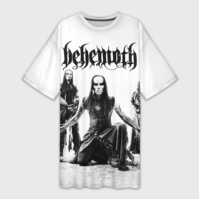 Платье-футболка 3D с принтом Behemoth в Курске,  |  | Тематика изображения на принте: behemoth | black metal | death metal | inferno | nergal | orion | seth | блэк метал | группы | дэт метал | метал | музыка | рок