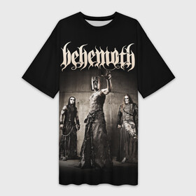 Платье-футболка 3D с принтом Behemoth в Курске,  |  | behemoth | black metal | death metal | inferno | nergal | orion | seth | блэк метал | группы | дэт метал | метал | музыка | рок