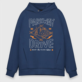 Мужское худи Oversize хлопок с принтом Parkway Drive в Курске, френч-терри — 70% хлопок, 30% полиэстер. Мягкий теплый начес внутри —100% хлопок | боковые карманы, эластичные манжеты и нижняя кромка, капюшон на магнитной кнопке | Тематика изображения на принте: atlas | ire | parkway drive | pd | группы | метал | музыка | рок | хеви метал