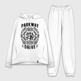 Женский костюм хлопок Oversize с принтом Parkway Drive в Курске,  |  | Тематика изображения на принте: atlas | ire | parkway drive | pd | группы | метал | музыка | рок | хеви метал