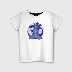 Детская футболка хлопок с принтом Чакра в Курске, 100% хлопок | круглый вырез горловины, полуприлегающий силуэт, длина до линии бедер | Тематика изображения на принте: индия | индуизм | йога | прана | тантра | чакра | чакры