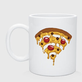 Кружка с принтом Пицца Wi-Fi в Курске, керамика | объем — 330 мл, диаметр — 80 мм. Принт наносится на бока кружки, можно сделать два разных изображения | pizza | wi fi | wifi | абстракция | вай фай | интернет | пицца